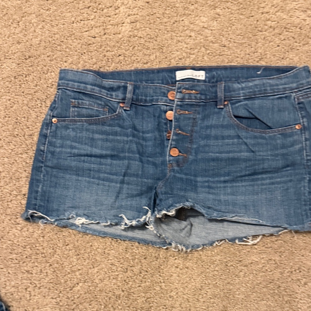 LOFT Blue Jean Shorts